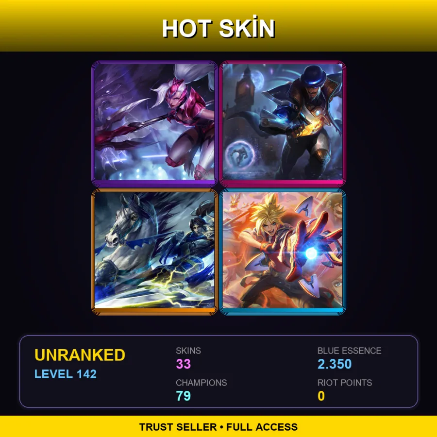 SG | Lv142 | Unranked | 33 Skin | 79 Champ — Musketeer Twisted Fate