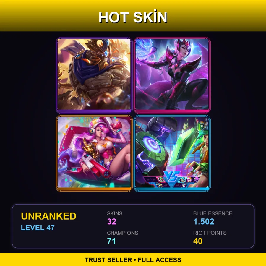 EUNE | Lv47 | Unranked | 32 Skin | 71 Champ
