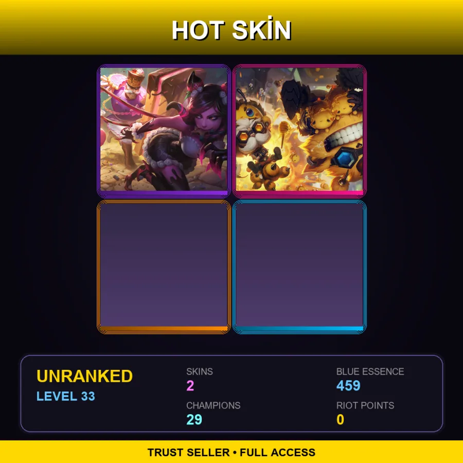 EUW | Lv33 | Unranked | 2 Skin | 29 Champ — Bzzziggs