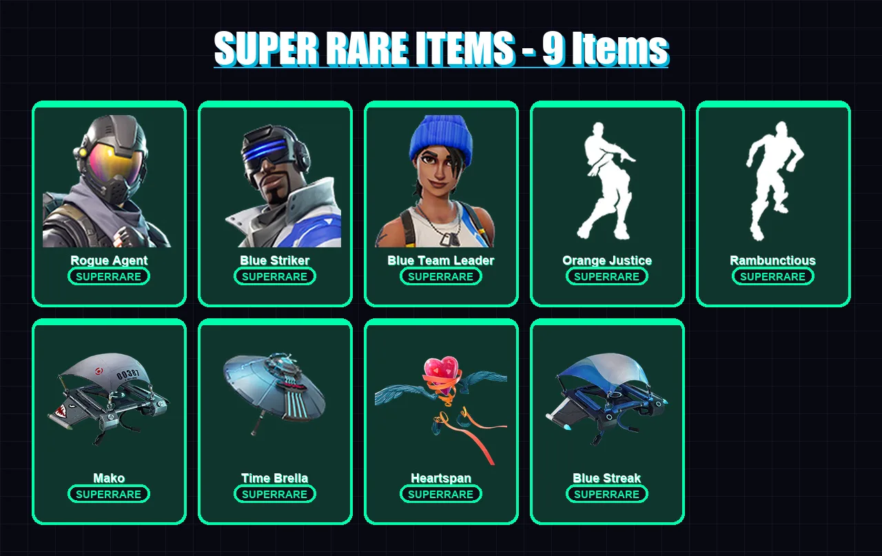 [PC] | Rogue Agent | Blue Striker | Blue Team Leader | Drift | Ragnarok | 34 skin | 35 pickaxe | 46 emote | 44 glider | Lv674