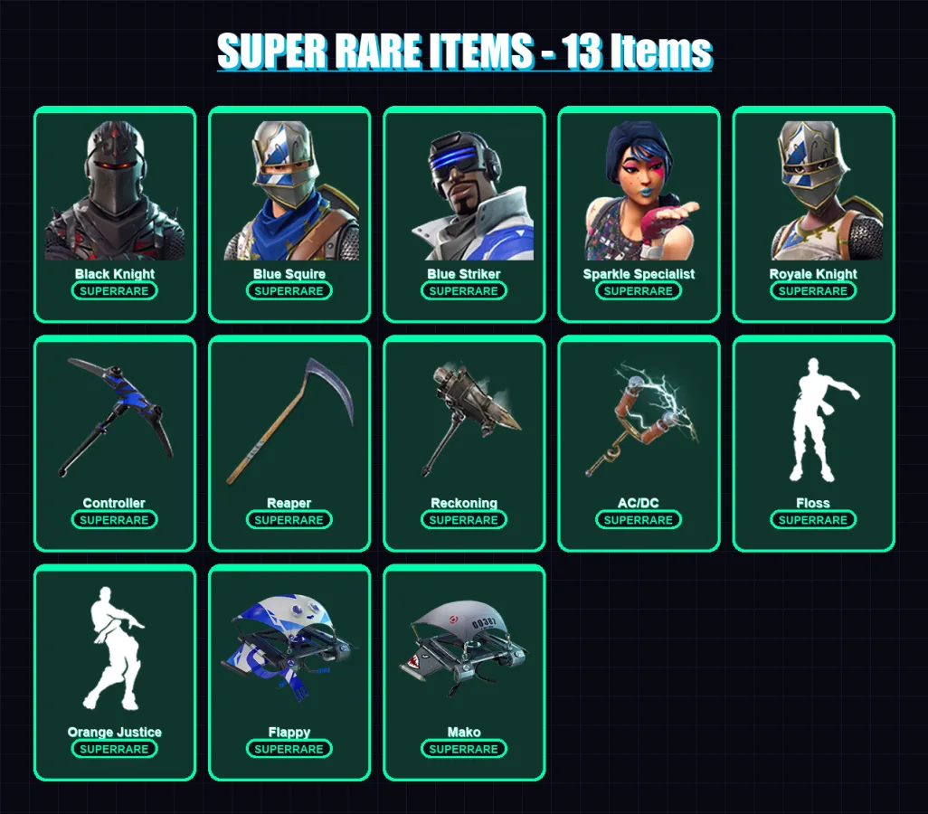 [PS4/PS5/XBOX/PC] | Black Knight | Blue Squire | Blue Striker | 39 skin | Lv731