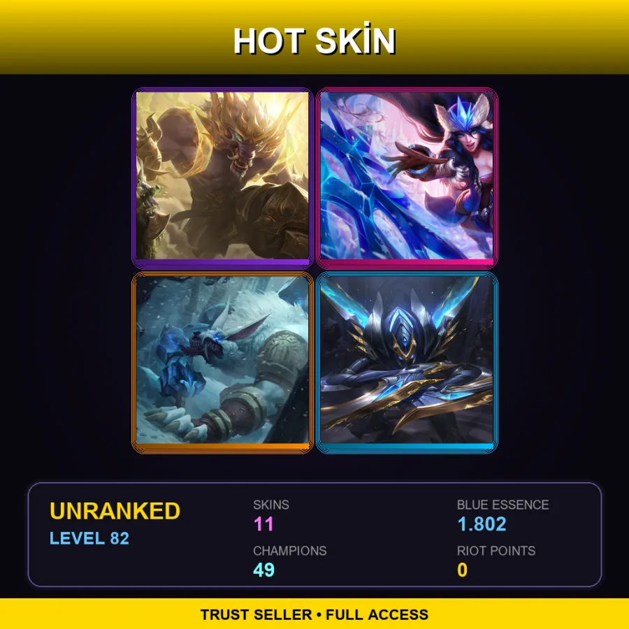 TR | Lv82 | Unranked | 11 Skin | 49 Champ