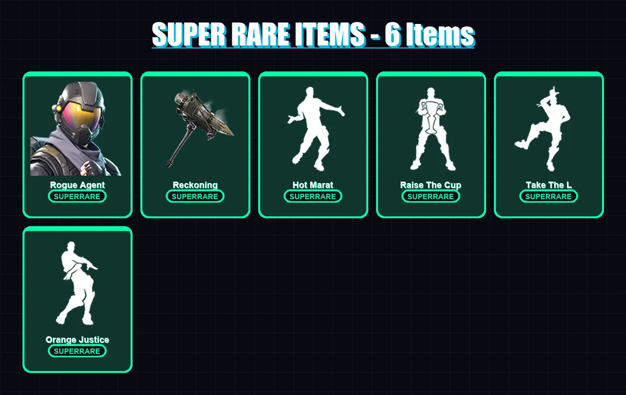 [PS4/PS5/XBOX/PC] | Rogue Agent | Zenith | Dark Voyager | Valor | Ragnarok | 41 skin | 33 pickaxe | 51 emote | 40 glider | Lv643 — Fortnite account