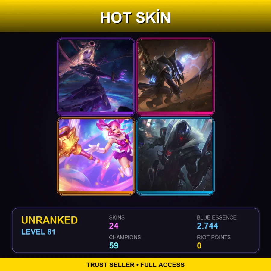 RU | Lv81 | Unranked | 24 Skin | 59 Champ