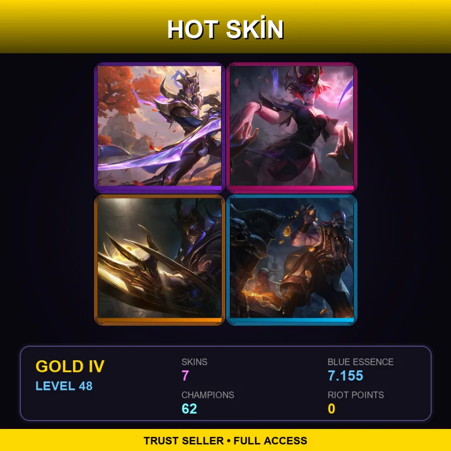JP | Lv48 | Gold IV | 7 Skin | 62 Champ