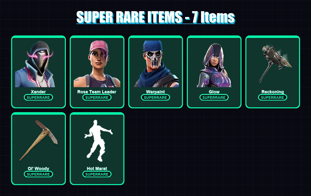 [PC/PSN] | Xander | Rose Team Leader | Warpaint | Glow | The Ageless | 169 skin | 185 pickaxe | 150 emote | 168 glider | Lv2110