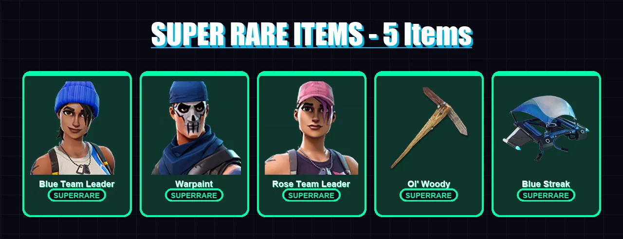 [PS4/PS5/XBOX/PC] | Blue Team Leader | Warpaint | Rose Team Leader | Hades | Zeus | 60 skin | 81 pickaxe | 68 emote | 63 glider | Lv1141