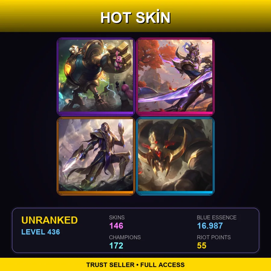 LAS | Lv436 | Unranked | 146 Skin | 172 Champ — Demacia Vice Garen