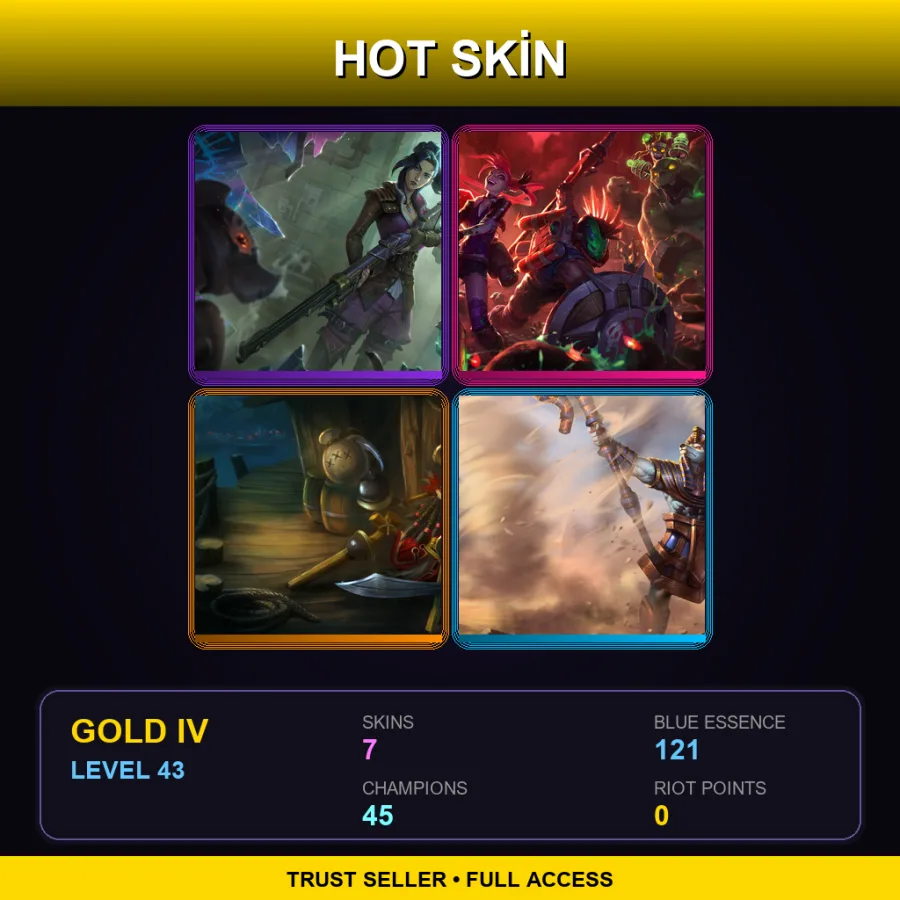 EUW | Lv43 | Gold IV | 7 Skin | 45 Champ