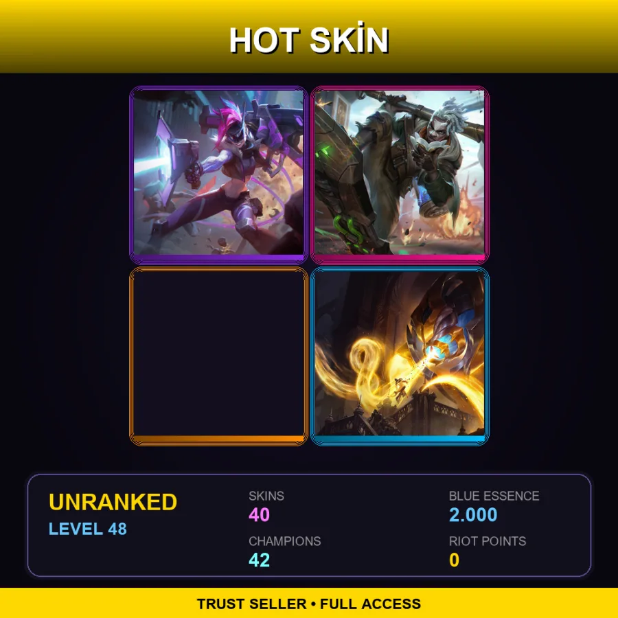 LAN | Lv48 | Unranked | 40 Skin | 42 Champ