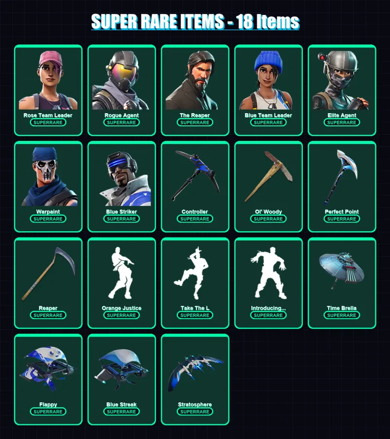 [PS4/PS5/XBOX/PC] | Rose Team Leader | Rogue Agent | The Reaper | 146 skin | Lv2690