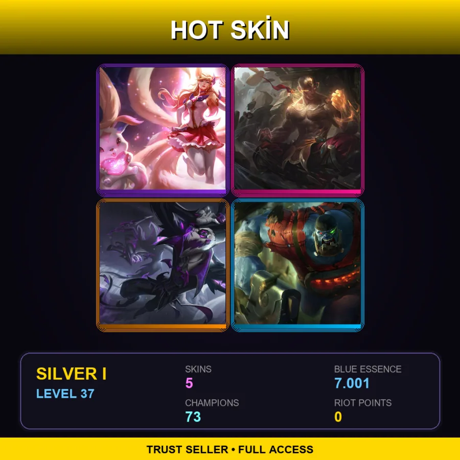 VN | Lv37 | Silver I | 5 Skin | 73 Champ — LoL account