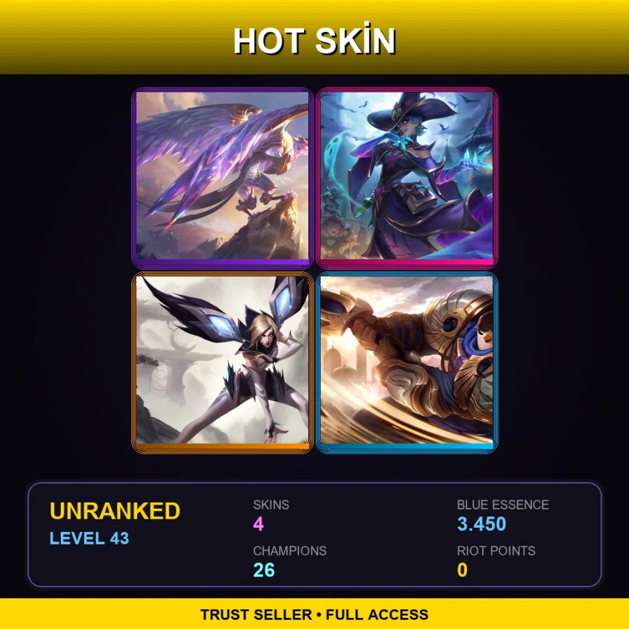 EUW | Lv43 | Unranked | 4 Skin | 26 Champ — Garen Skin 43