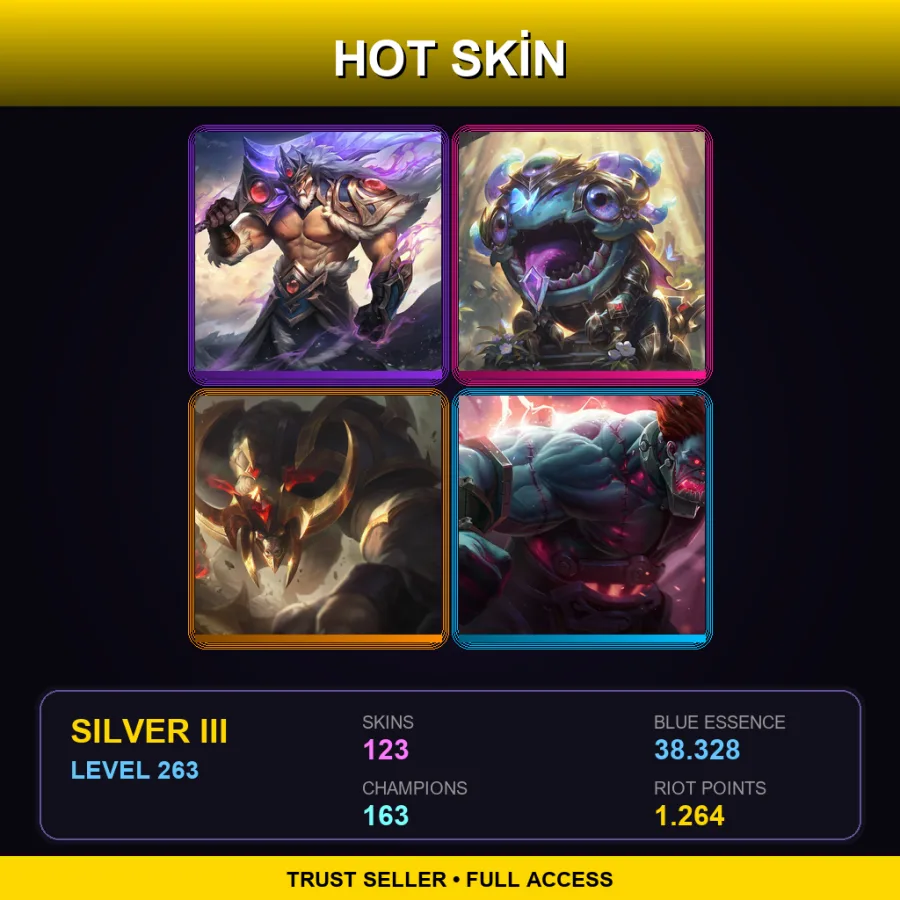 BR | Lv263 | Silver III | 123 Skin | 163 Champ