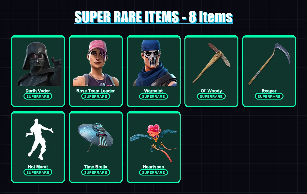 [PC/XBOX/PSN] | Darth Vader | Rose Team Leader | Warpaint | Catalyst | Eternal Knight | 215 skin | 229 pickaxe | 219 emote | 194 glider | Lv3217