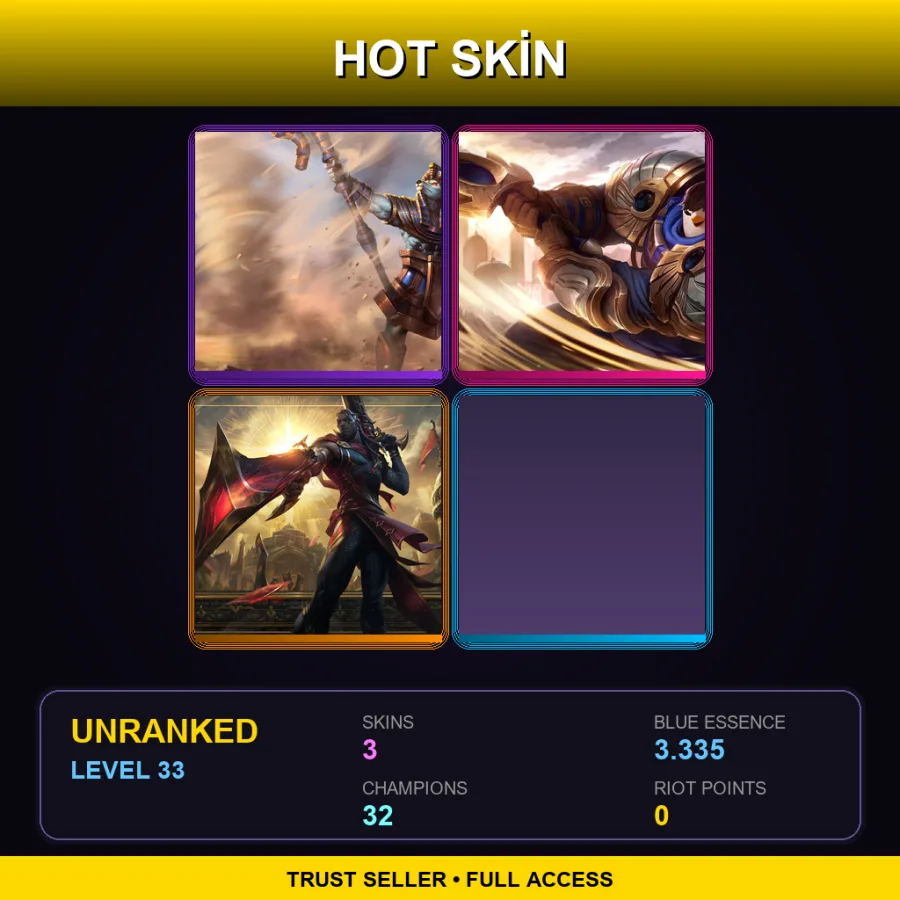 VN | Lv33 | Unranked | 3 Skin | 32 Champ — Arcana Lucian