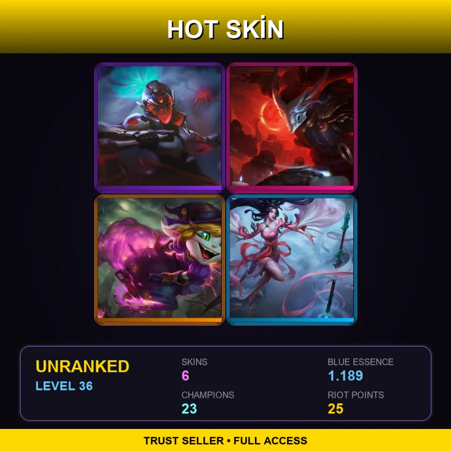 TR | Lv36 | Unranked | 6 Skin | 23 Champ