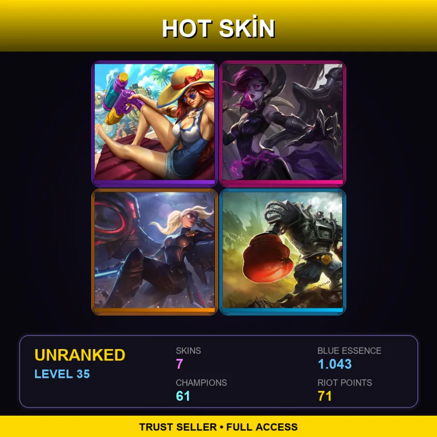 VN | Lv35 | Unranked | 7 Skin | 61 Champ