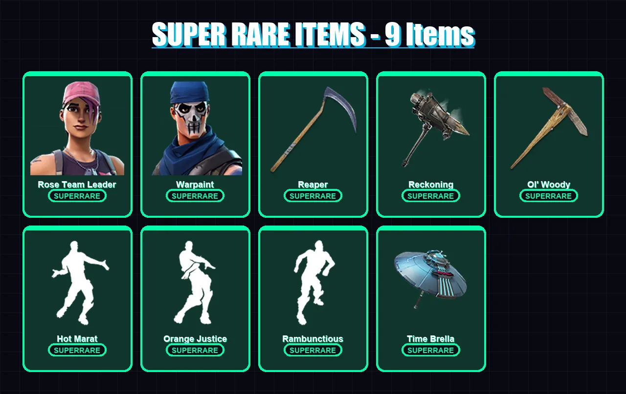 [PC] | Rose Team Leader | Warpaint | Luxe | Kymera | Calamity | 104 skin | 109 pickaxe | 134 emote | 99 glider | Lv1368