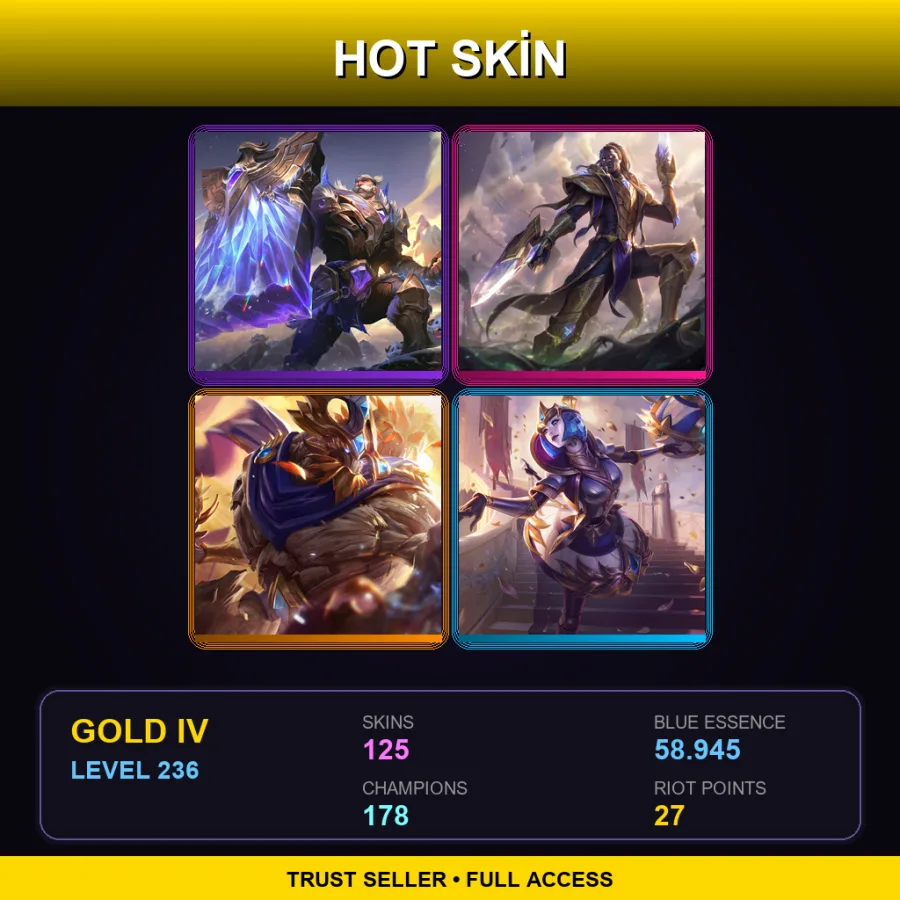 BR | Lv236 | Gold IV | 125 Skin | 178 Champ