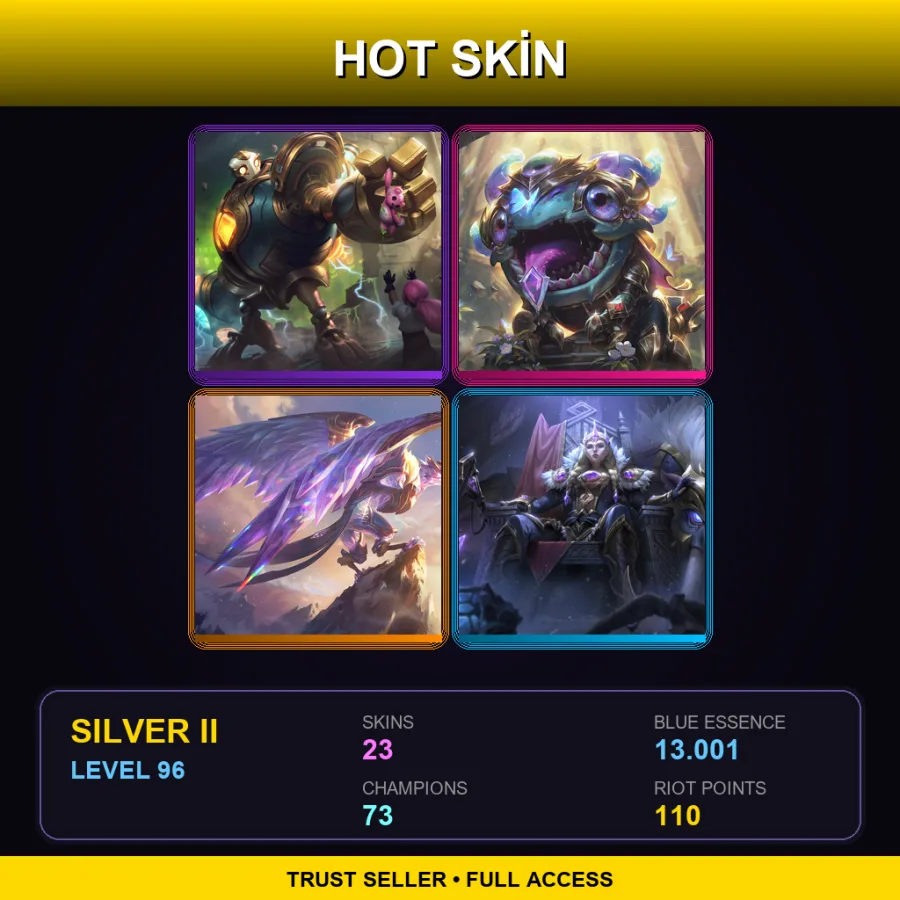 BR | Lv96 | Silver II | 23 Skin | 73 Champ
