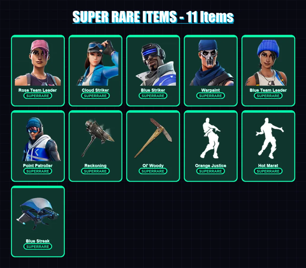 [PS4/PS5/XBOX/PC] | Rose Team Leader | Cloud Striker | Blue Striker | 51 skin | Lv812
