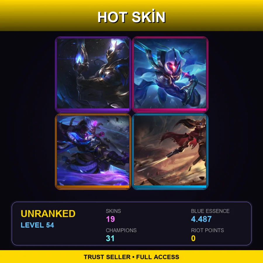 TR | Lv54 | Unranked | 19 Skin | 31 Champ