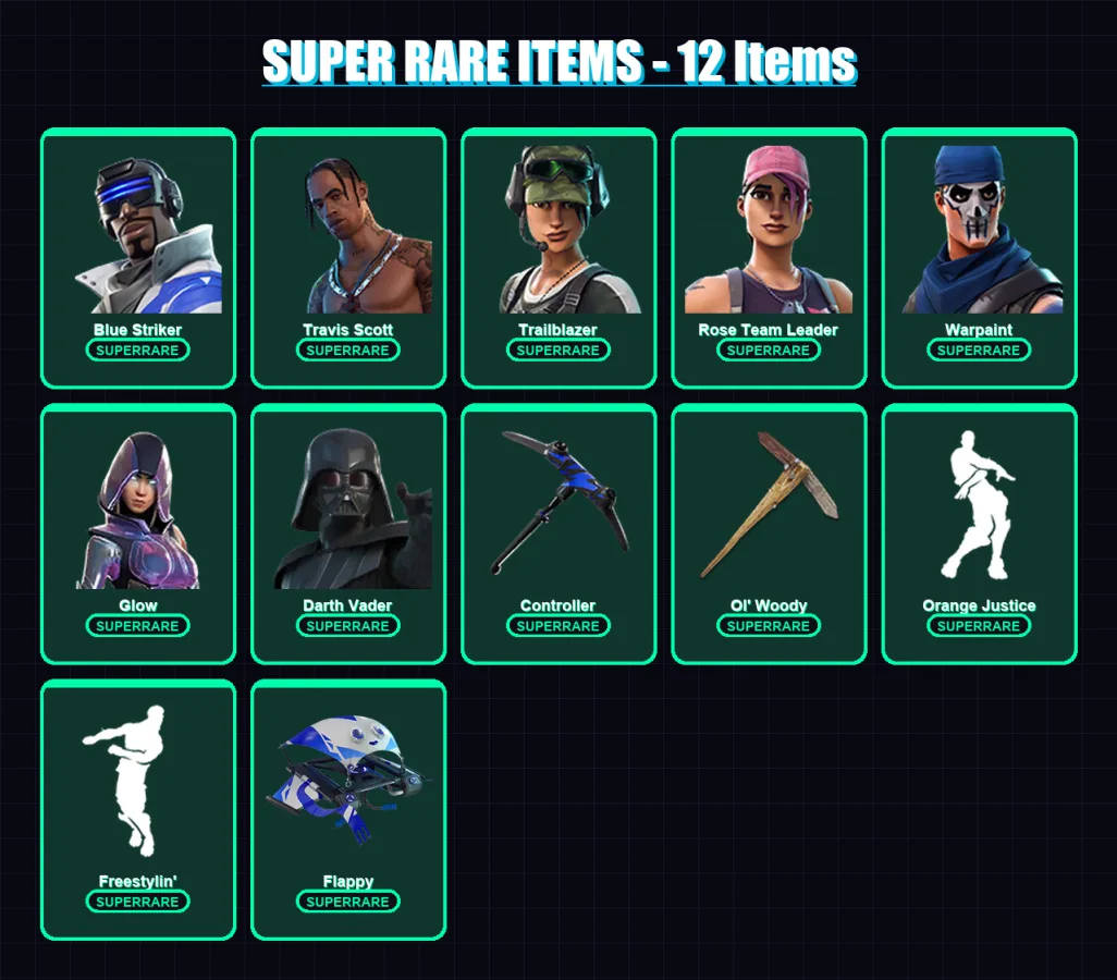 [PS4/PS5/PC] | Blue Striker | Travis Scott | Trailblazer | Rose Team Leader | Warpaint | 139 skin | 136 pickaxe | 112 emote | 109 glider | Lv1771 — Fortnite account