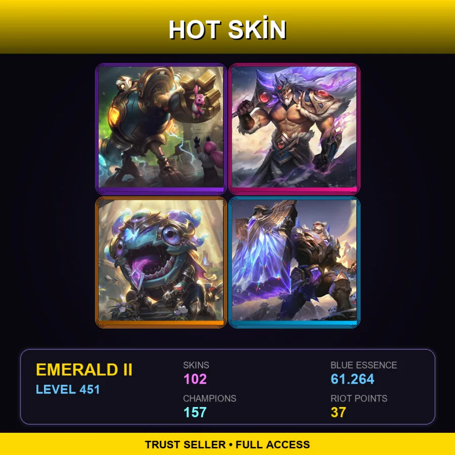 BR | Lv451 | Emerald II | 102 Skin | 157 Champ