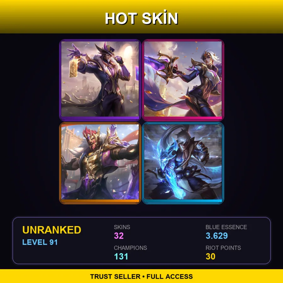 VN | Lv91 | Unranked | 32 Skin | 131 Champ — Vandal Jax