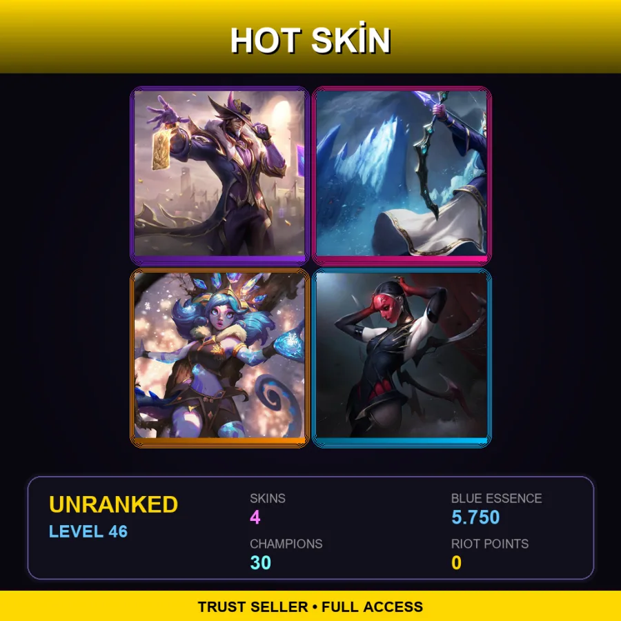 LAS | Lv46 | Unranked | 4 Skin | 30 Champ — Queen Ashe