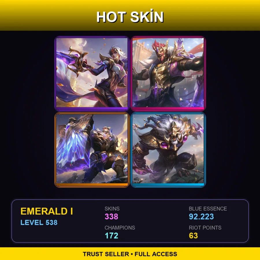 SG | Lv538 | Emerald I | 338 Skin | 172 Champ