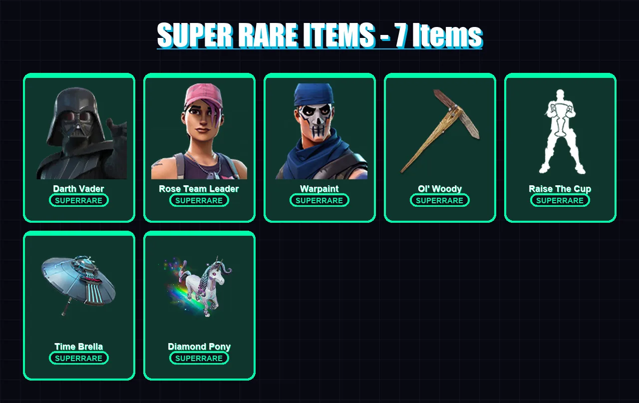 [PS4/PS5/XBOX/PC] | Darth Vader | Rose Team Leader | Warpaint | Predator | Spectra Knight | 251 skin | 230 pickaxe | 238 emote | 190 glider | Lv2572