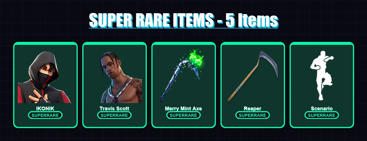 [PC/XBOX/PSN] | IKONIK | Travis Scott | Deadpool | Midas | Omen | 63 skin | 44 pickaxe | 44 emote | 37 glider | Lv639