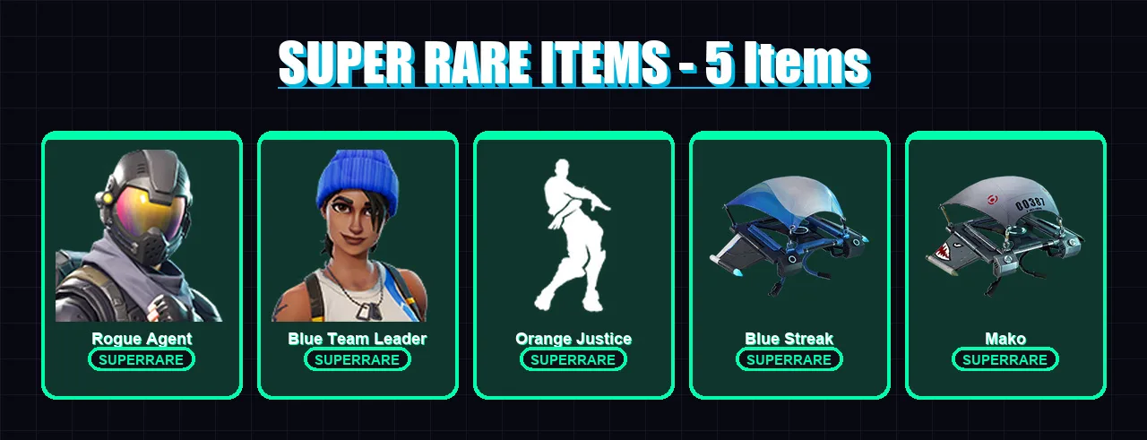 [PS4/PS5/XBOX/PC] | Rogue Agent | Blue Team Leader | Raven | Carbide | Teknique | 8 skin | 7 pickaxe | 12 emote | 11 glider | Lv189