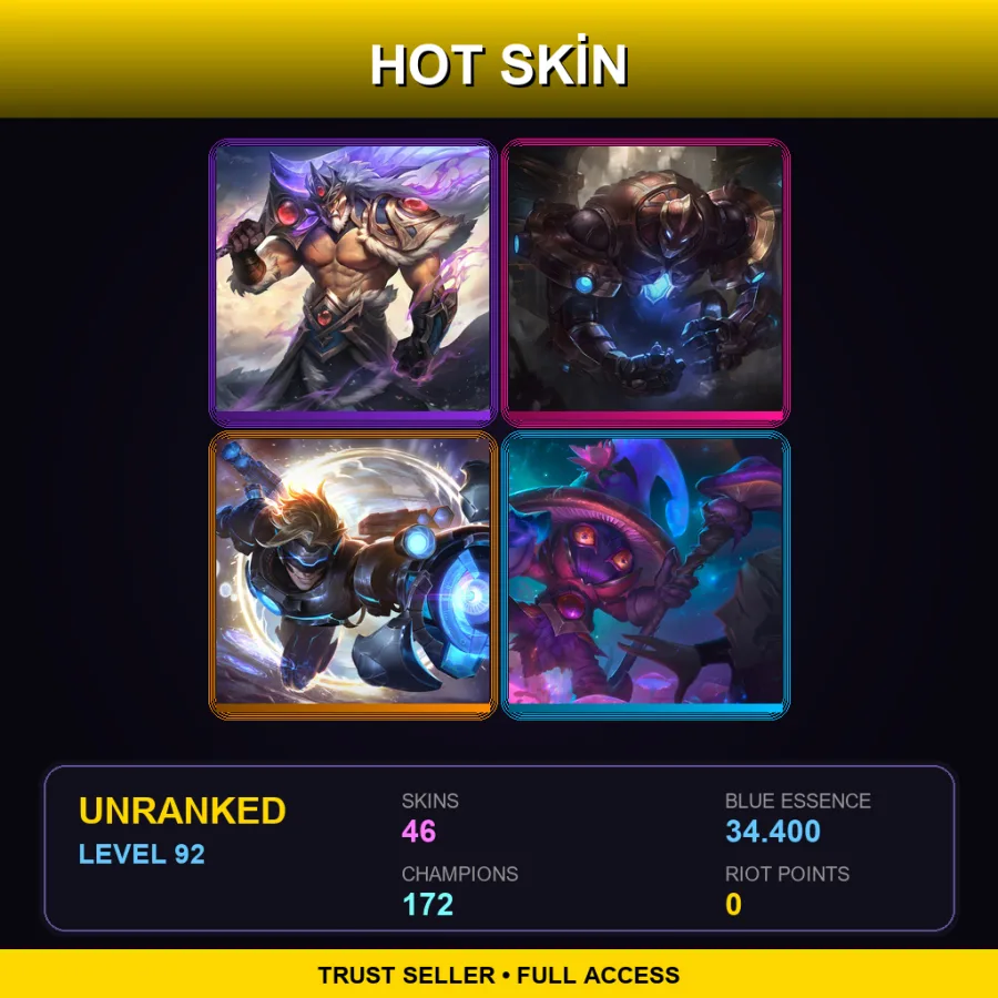 VN | Lv92 | Unranked | 46 Skin | 172 Champ — Ig Leblanc