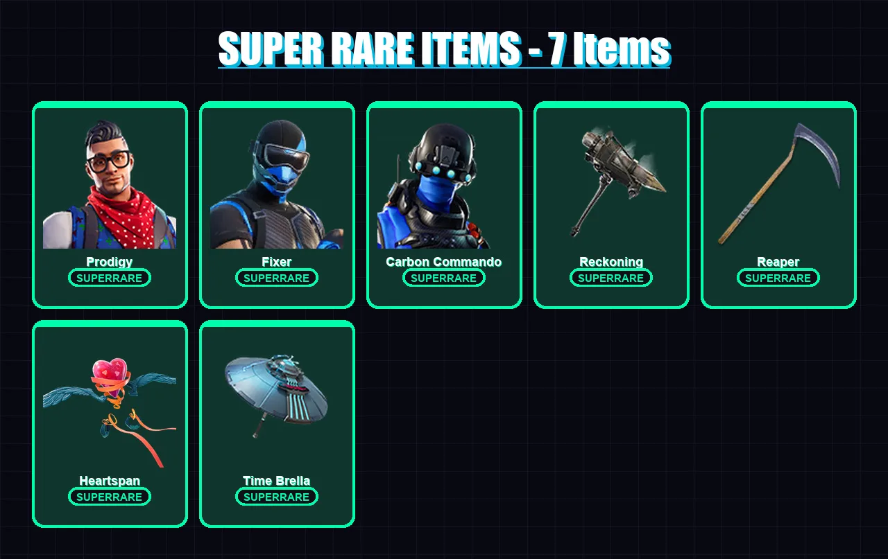 [PS4/PS5/PC] | Prodigy | Fixer | Carbon Commando | Frozen Love Ranger | Drift | 65 skin | 96 pickaxe | 95 emote | 89 glider | Lv1235