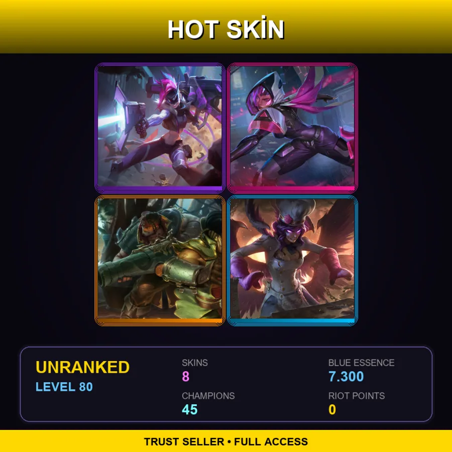 LAS | Lv80 | Unranked | 8 Skin | 45 Champ — Sashimi Akali