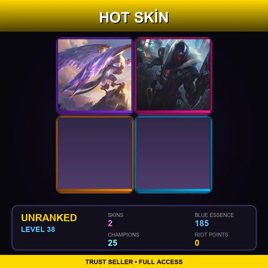 EUNE | Lv38 | Unranked | 2 Skin | 25 Champ — LoL account
