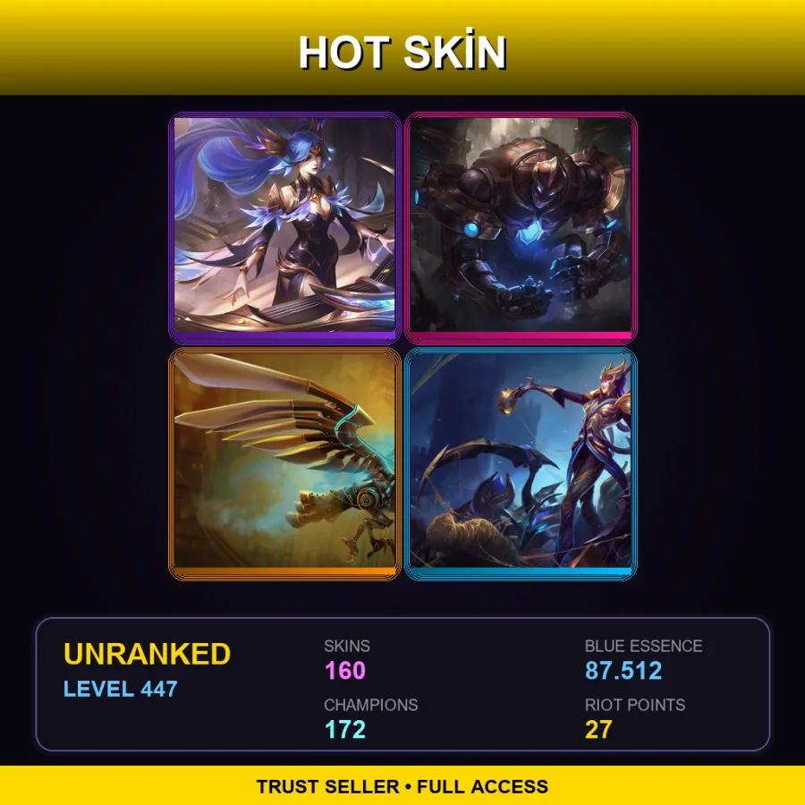 ME | Lv447 | Unranked | 160 Skin | 172 Champ