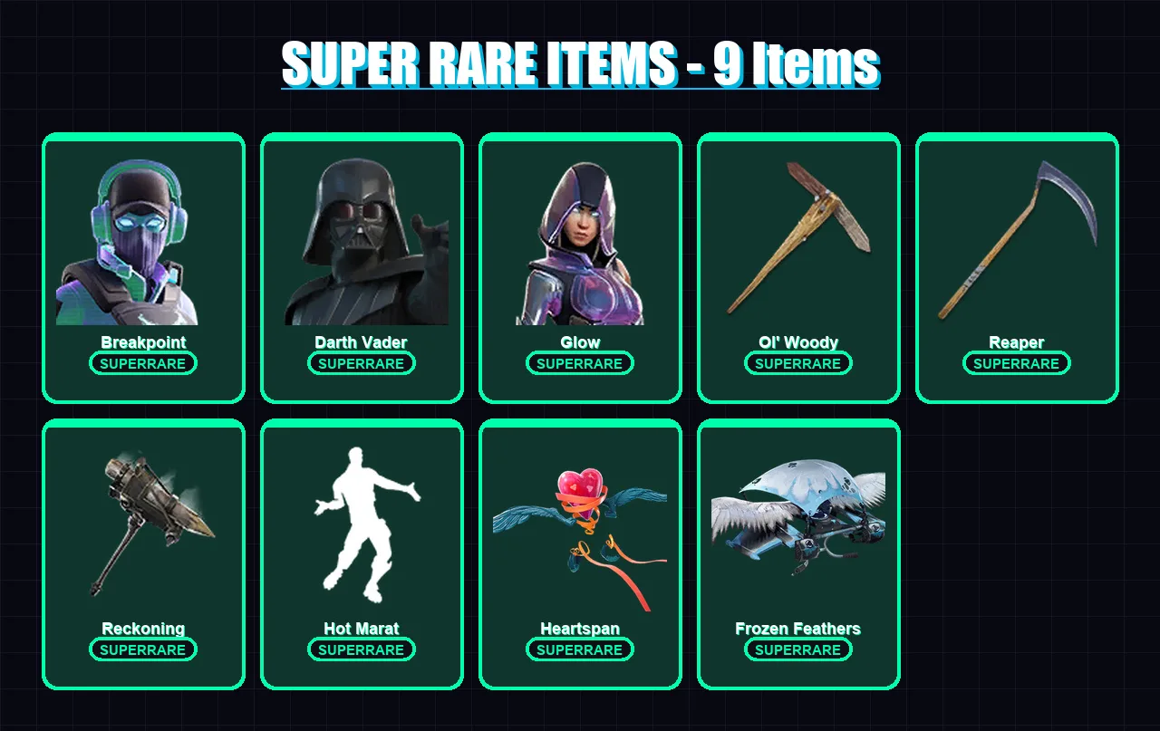 [PC/PSN] | Breakpoint | Darth Vader | Glow | The Prisoner | Ruin | 195 skin | 176 pickaxe | 115 emote | 140 glider | Lv1844 — Fortnite account
