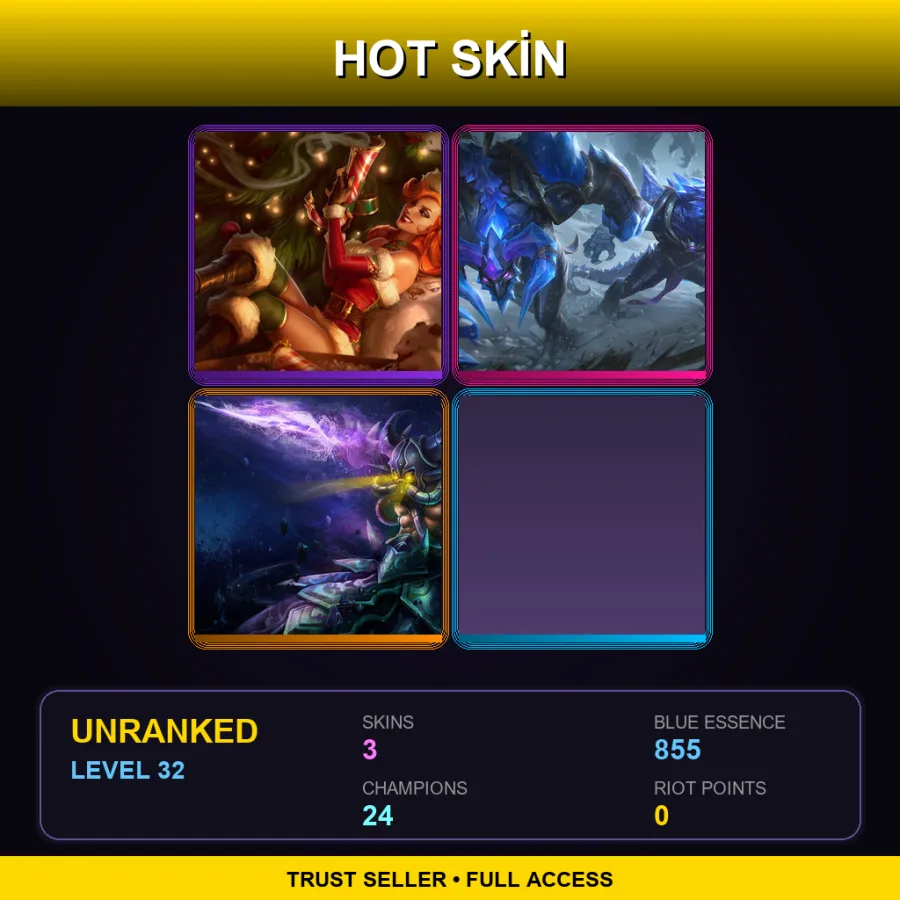 EUW | Lv32 | Unranked | 3 Skin | 24 Champ — Deep One Kassadin