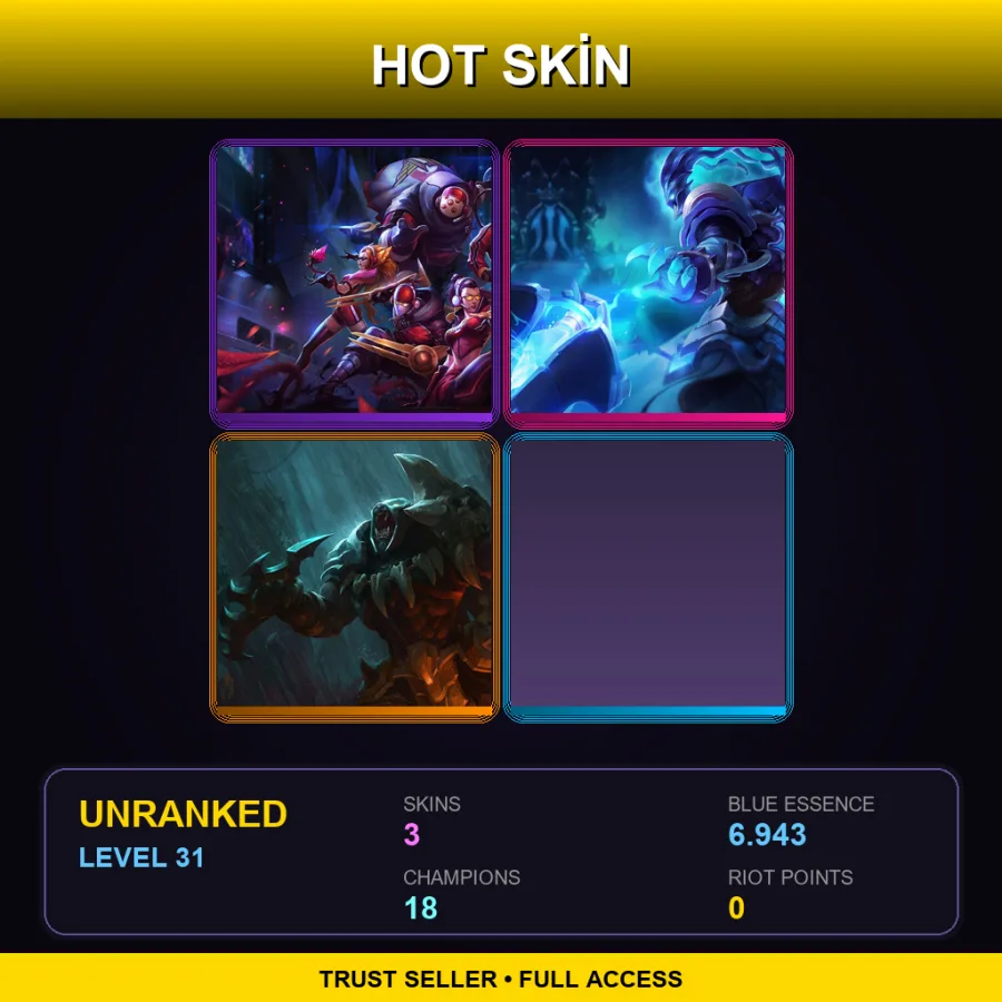 LAS | Lv31 | Unranked | 3 Skin | 18 Champ
