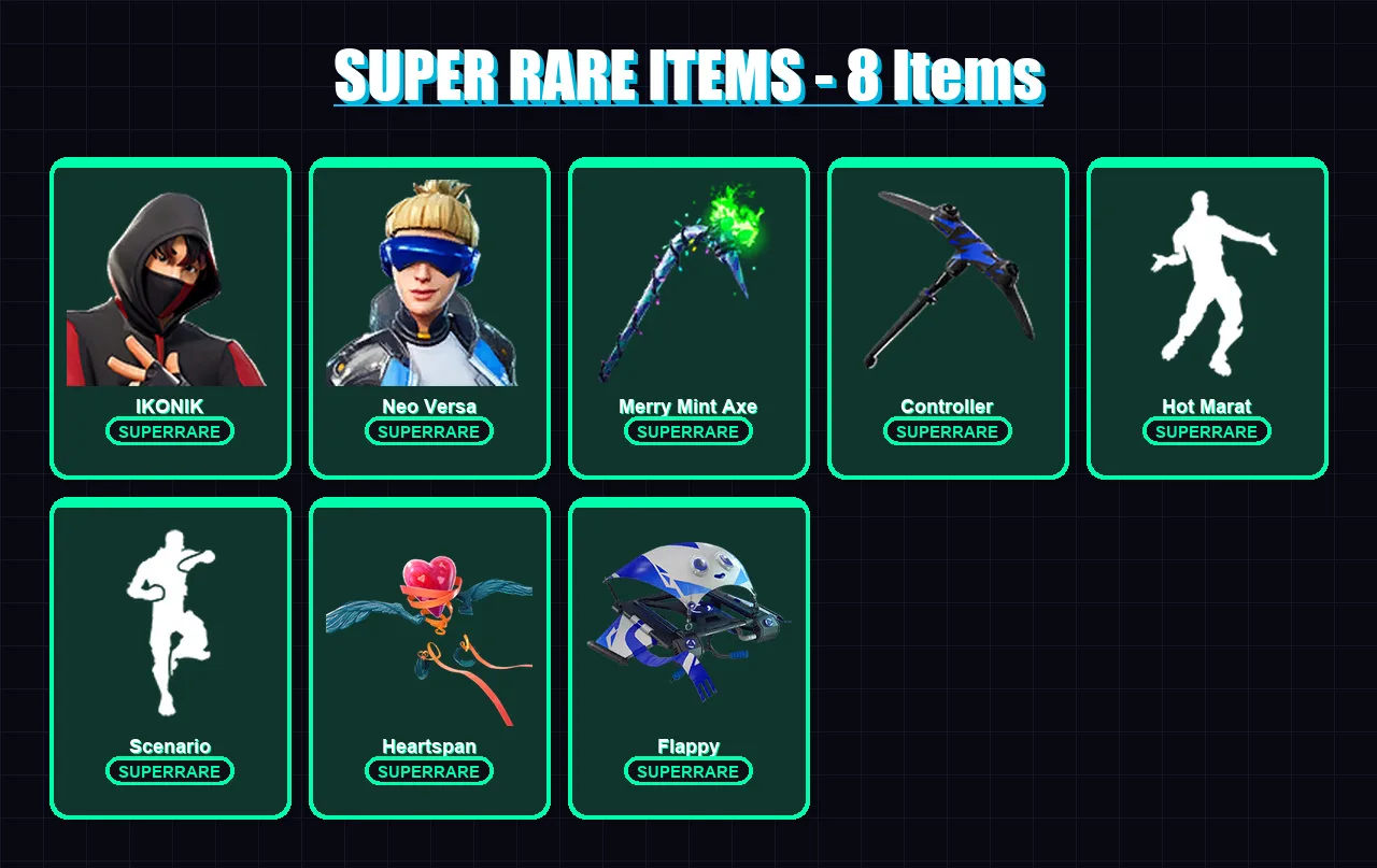 [PS4/PS5/XBOX/PC] | IKONIK | Neo Versa | The Ice King | Lynx | Luxe | 106 skin | 93 pickaxe | 87 emote | 87 glider | Lv1307