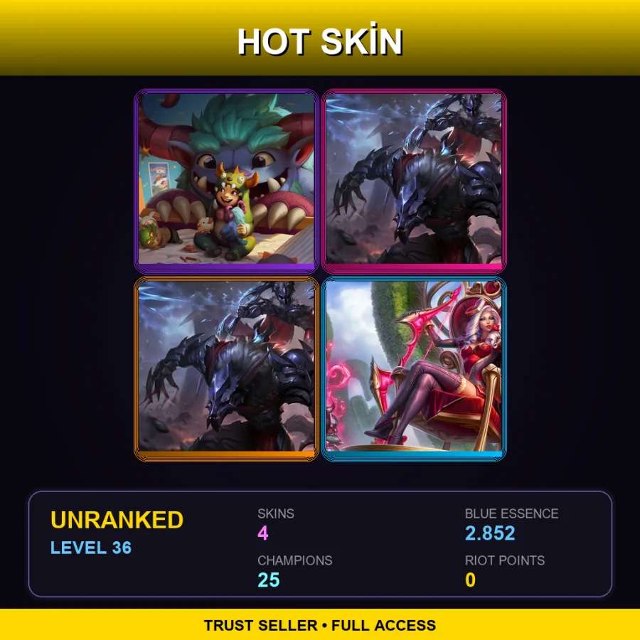 BR | Lv36 | Unranked | 4 Skin | 25 Champ