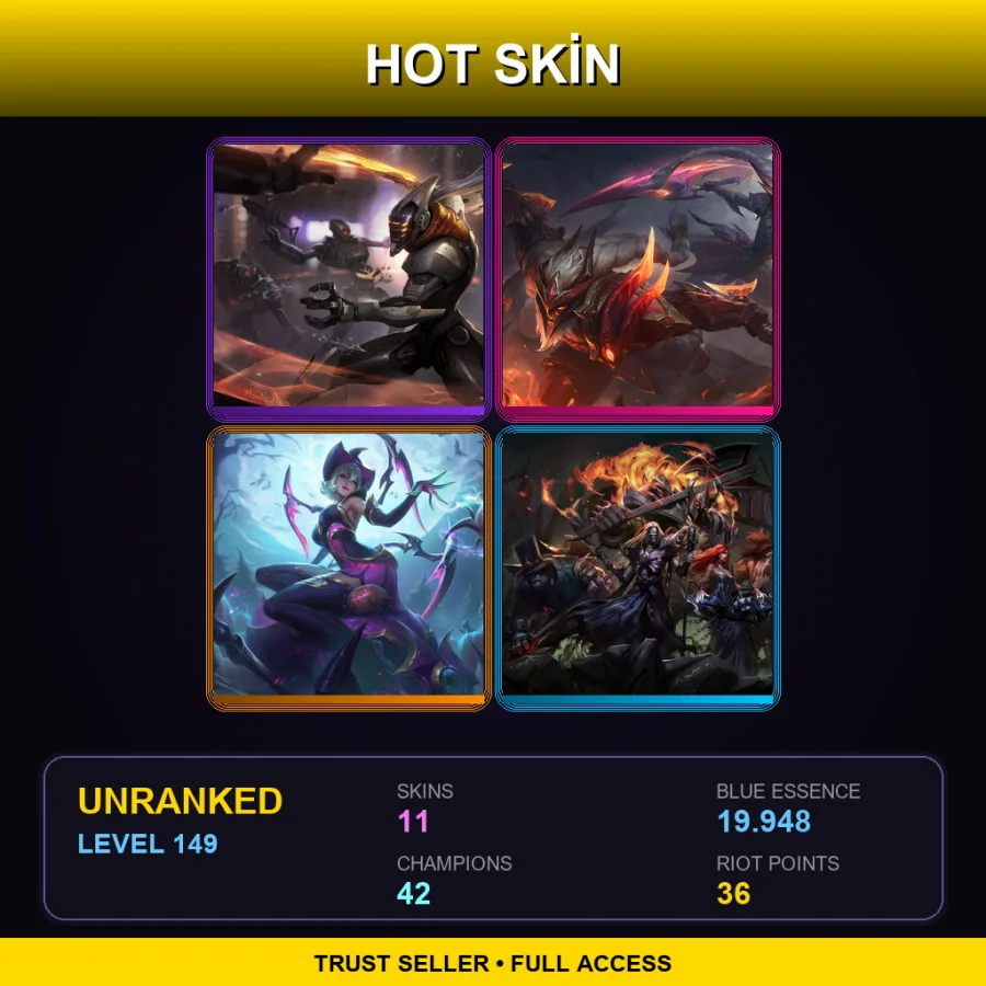 EUNE | Lv149 | Unranked | 11 Skin | 42 Champ
