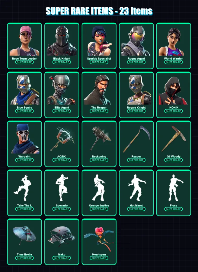 [PS4/PS5/XBOX/PC] | Rose Team Leader | Black Knight | Sparkle Specialist | 152 skin | Lv2111
