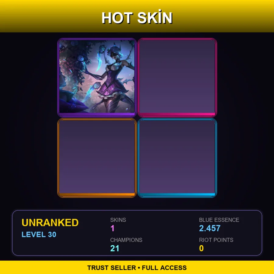 NA | Lv30 | Unranked | 1 Skin | 21 Champ