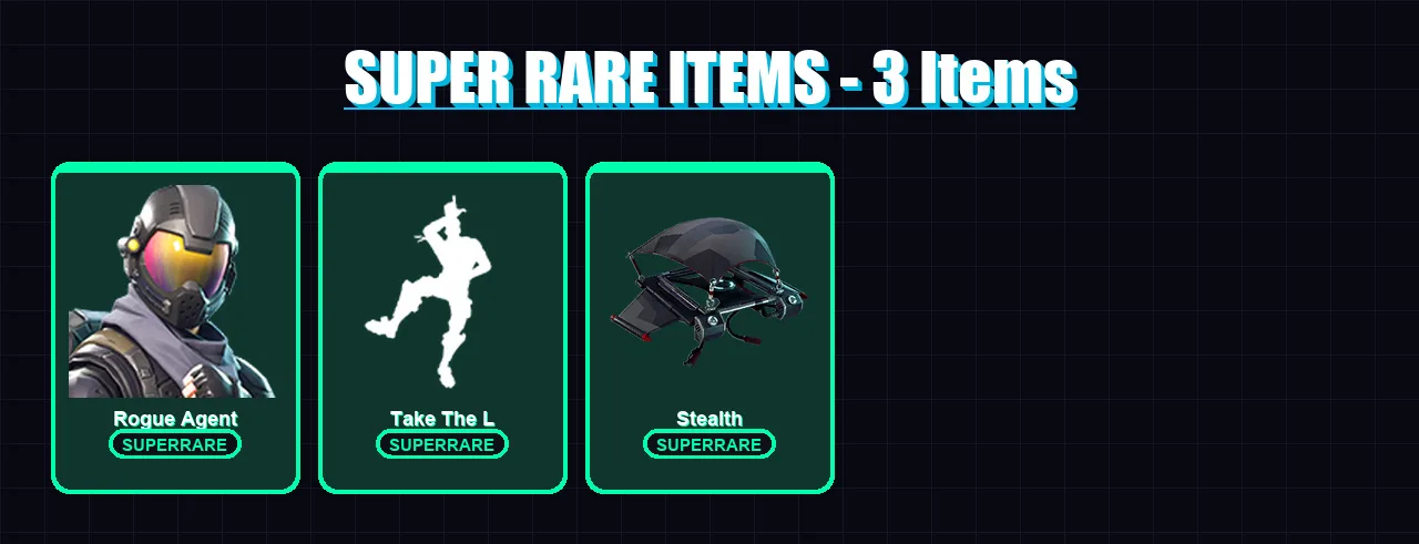 [PC/XBOX/PSN] | Rogue Agent | The Ace | Mission Specialist | Rust Lord | Radiant Striker | 5 skin | 5 pickaxe | 6 emote | 7 glider | Lv91