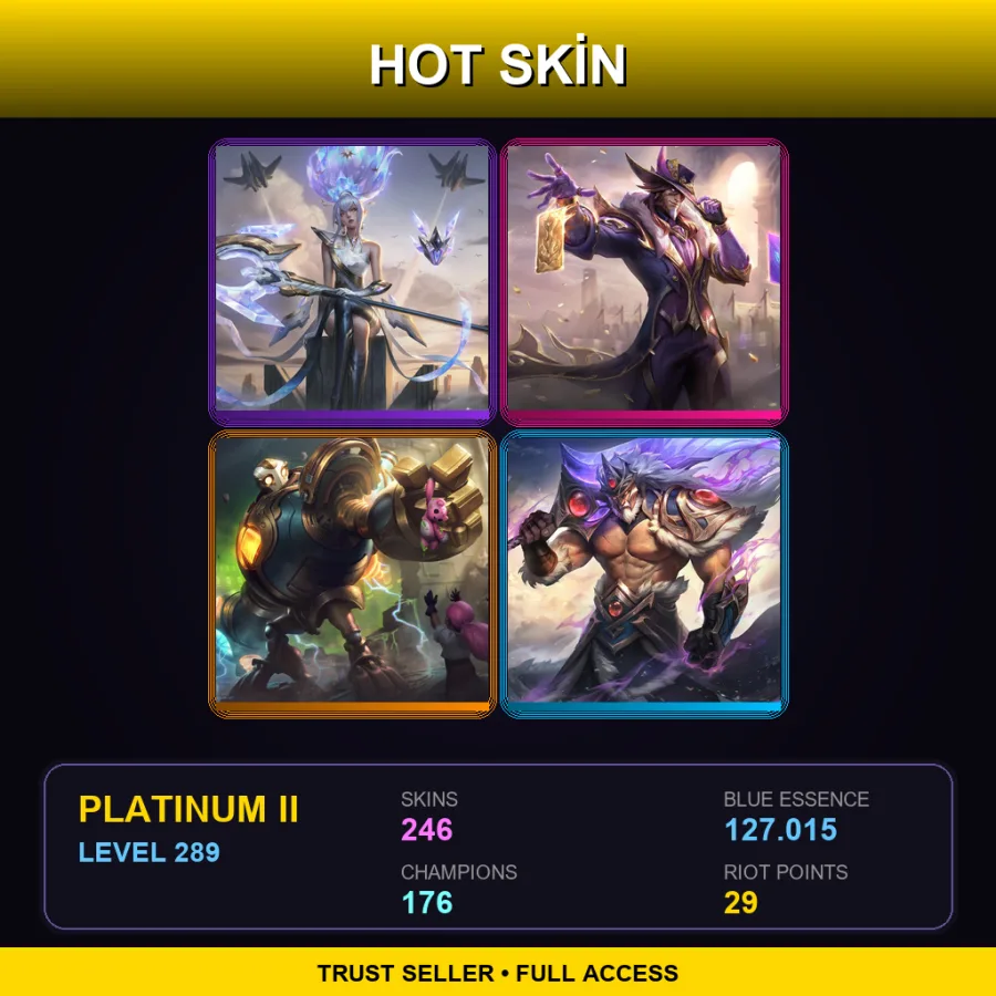 SG | Lv289 | Platinum II | 246 Skin | 176 Champ